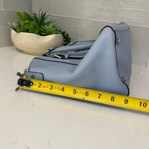 Michael Kors Light Blue Saffiano Leather Satchel Handbag Authentic - Picture 6 of 10